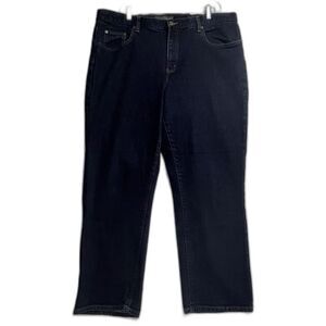 LRL Lauren Jeans Co Demin Women Jeans Sz 18W 40*28in Dark Blue Rise 11 Straight